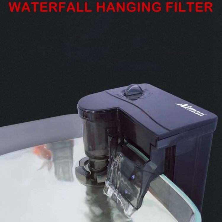 ATMAN Aquarium Top Hang On Waterfall Internal Filter Back Hanging Filter With Surface Skimmer For Fish Tank