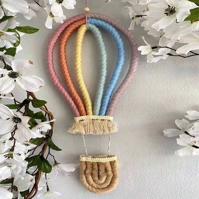 Hot Air Balloon Hot Air Balloon Wall Hanging Macrame Rope Nursery Decor