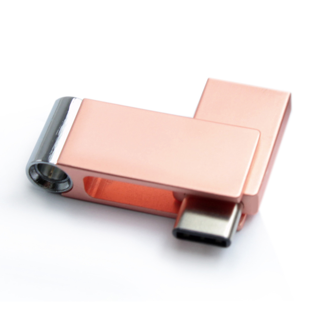 Prime Quality Rose Gold Metal OTG Usb Key 32Gb USB 3.0 With Return And Replacement Service