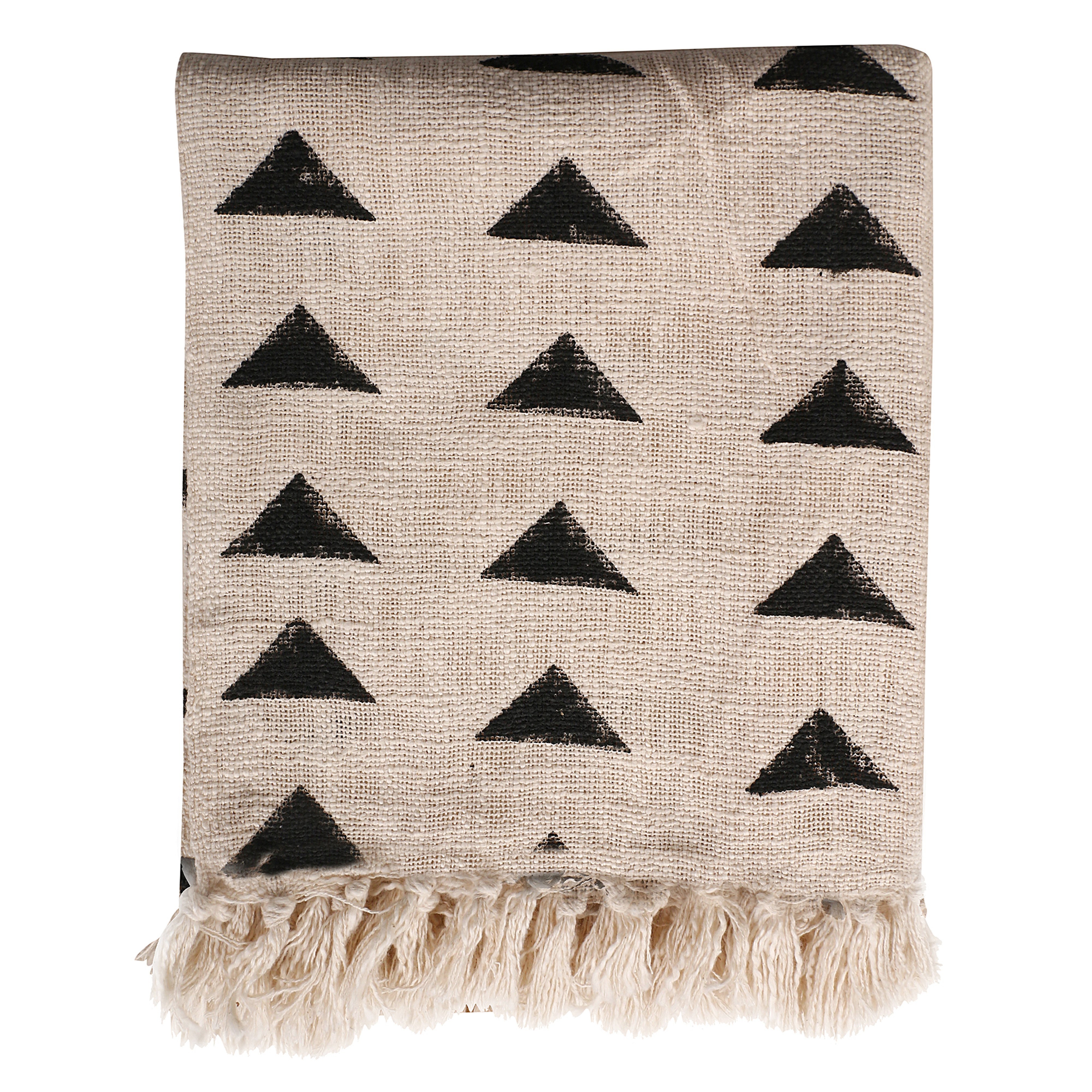 Hot Selling Soft Cozy Indian Handmade 100% Cotton Handloom Block Printed Home Decorative African Mudcloth Woven Throw Blanket