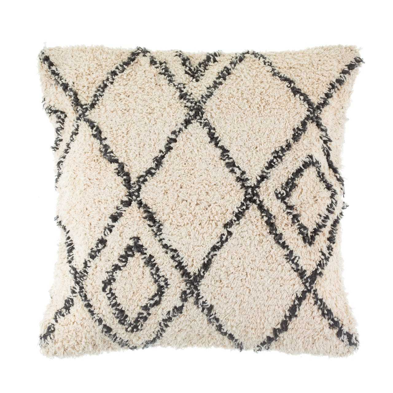 Wholesale Boho Sofa Couch Wedding Decor 100% Cotton Wool Moroccan Style Hand Woven Square Tufted Throw Pillow Cushion Cover