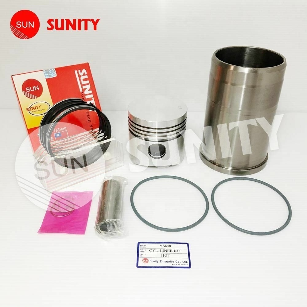 TAIWAN SUNITY TOP QUALITY YSM8 cylinder liner kit with piston and ring for yanmar Diesel Marine