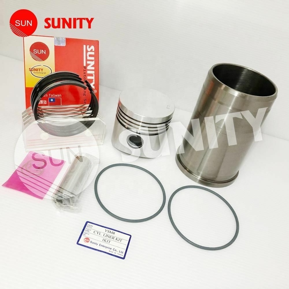 TAIWAN SUNITY TOP QUALITY YSM8 cylinder liner kit with piston and ring for yanmar Diesel Marine