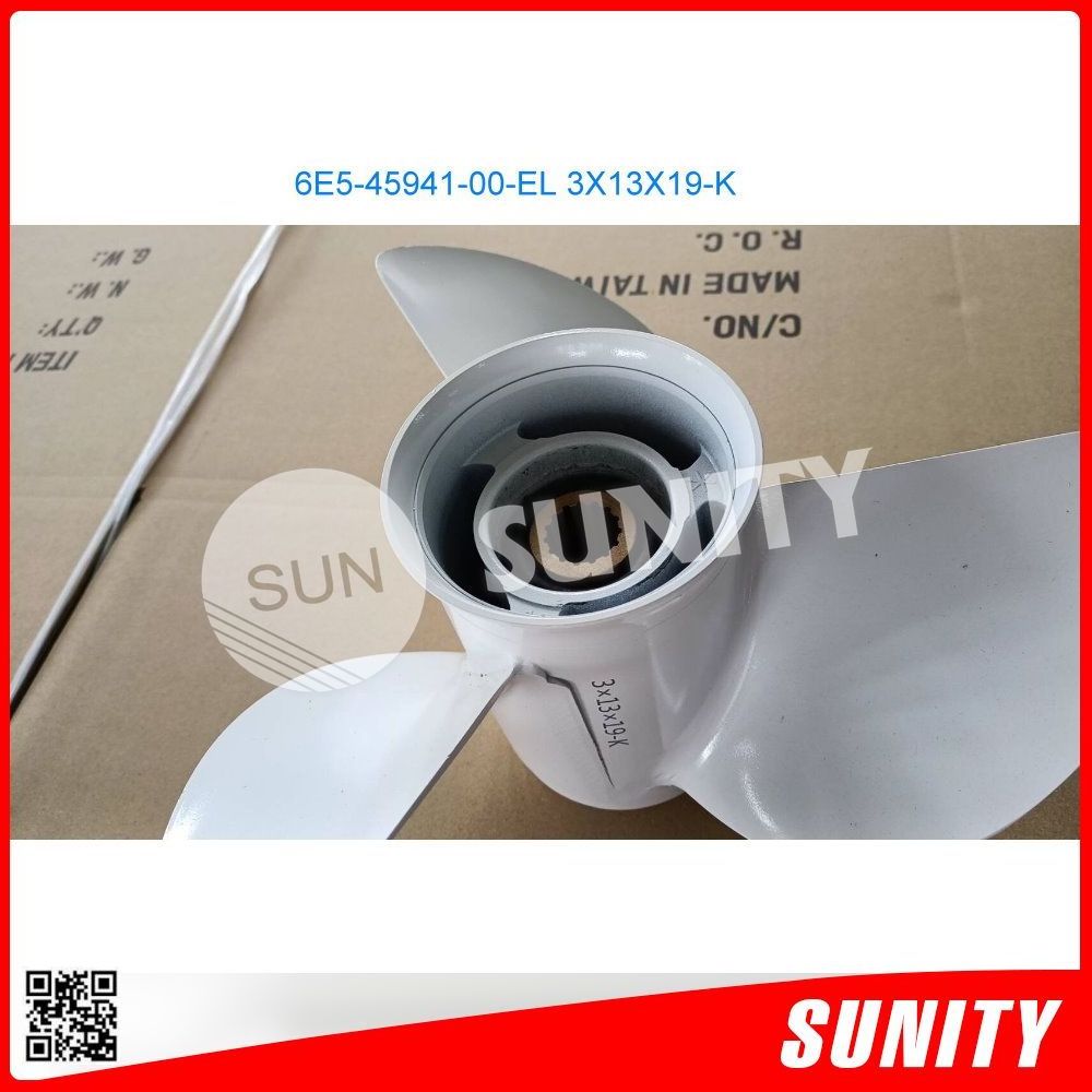 TAIWAN SUNITY Propeller 6E5-45941-00-EL 3x13x19-K for Yamaha 60HP-140HP Boat Motor