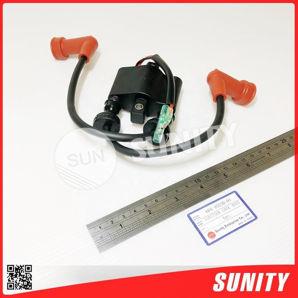 TAIWAN SUNITY high quality  Ignition Coil Assy OEM 6F6-85530-01 for Yamaha  E40G E40J Outboard Motors