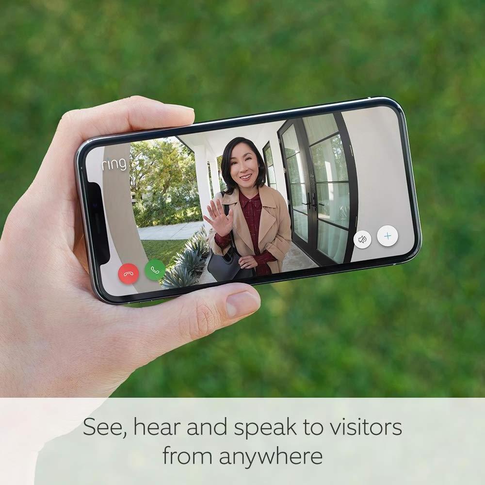 Wireless Video Doorbell Security Camera with HD video, improved motion detection, battery-powered and easy installation