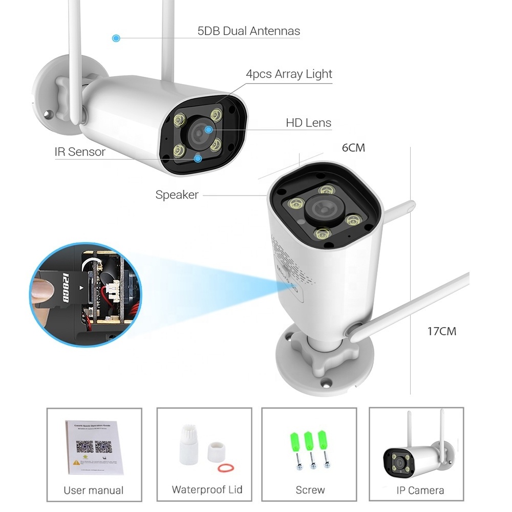 Good Quality Cctv Camera Ip67 4Ch 2Ch Ip Surveillance Itachi Indoor Wireless Lcd Screen Wifi Nvr Kit