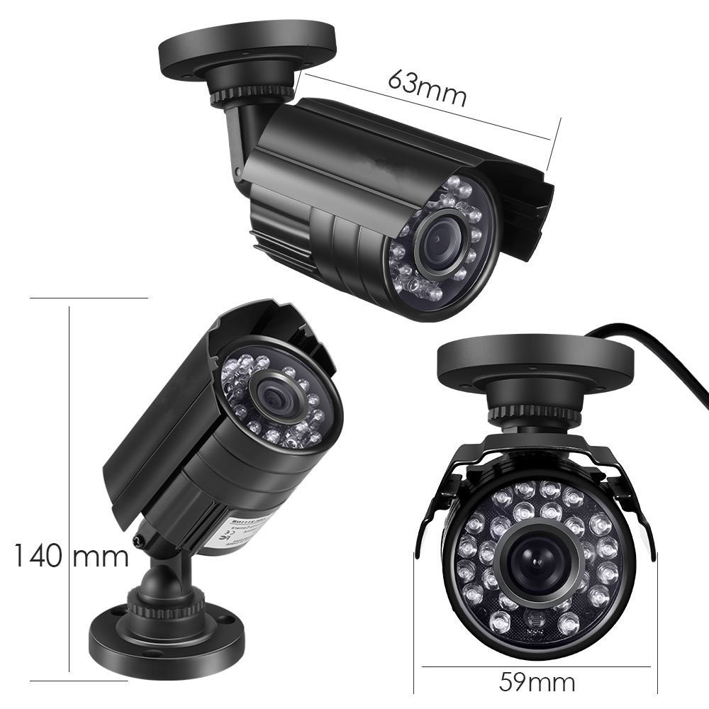 Sunivision  4CH Home Security Night Vision AHD NVR CCTV Camera Kit with 4pcs Outdoor Waterproof H.264 720P 1080P Camera