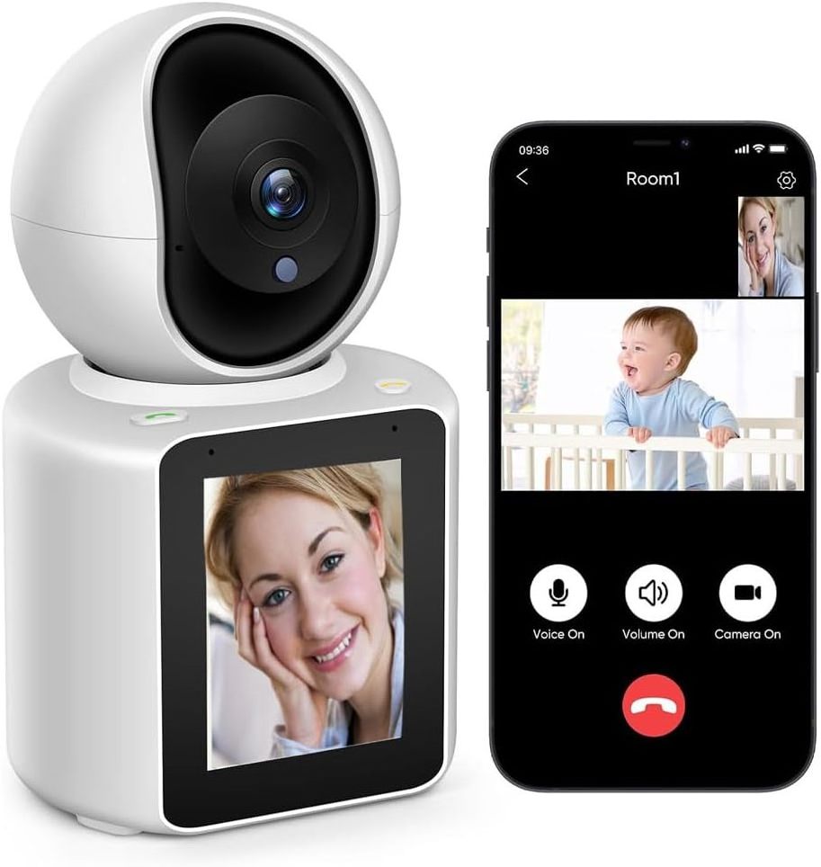 LCD Smart Home Security Audio Baby Monitor Wifi IP Camera Wireless CCTV Camera with human Auto Tracking  Cloud baby cry detect