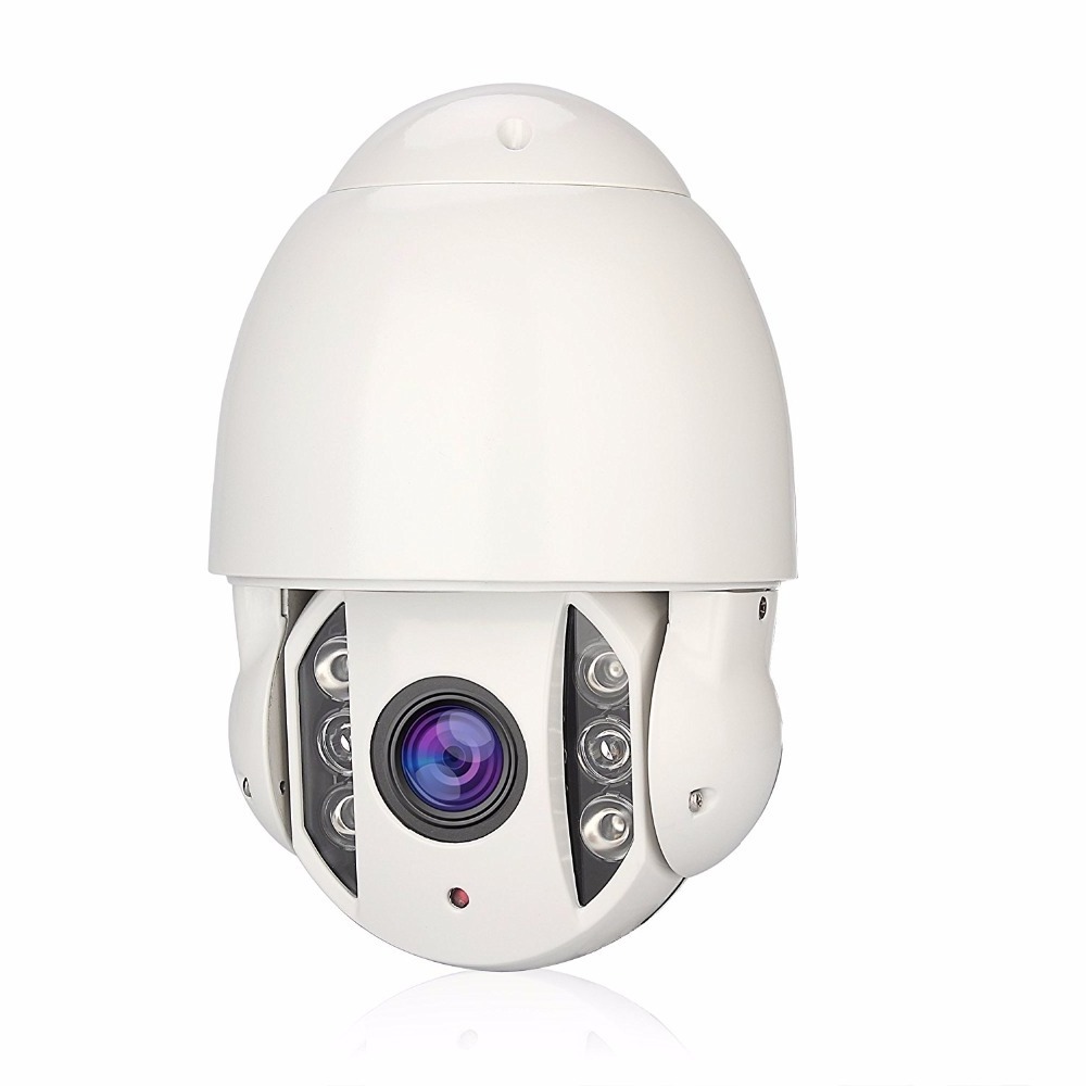 10X Optical Zoom High Speed Mini IR IP PTZ Camera , 2.0 M 1920*1080 Security Dome Camera with 6 PCS high-power infrared