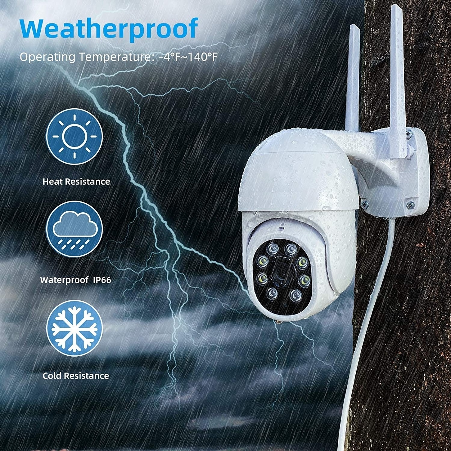 Good Quality Wifi PTZ Camera Cam Outdoor Surveillance Camera H.265  Security Protection Cam