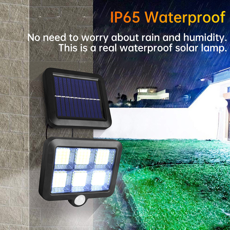 High Quality Cheap Price Outdoor Solar Powered Garden Lamp 120 Core COB Waterproof Motion Sensor Solar Wall Garden Lights