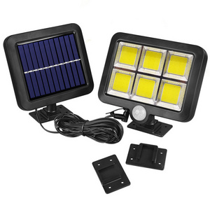 High Quality Cheap Price Outdoor Solar Powered Garden Lamp 120 Core COB Waterproof Motion Sensor Solar Wall Garden Lights