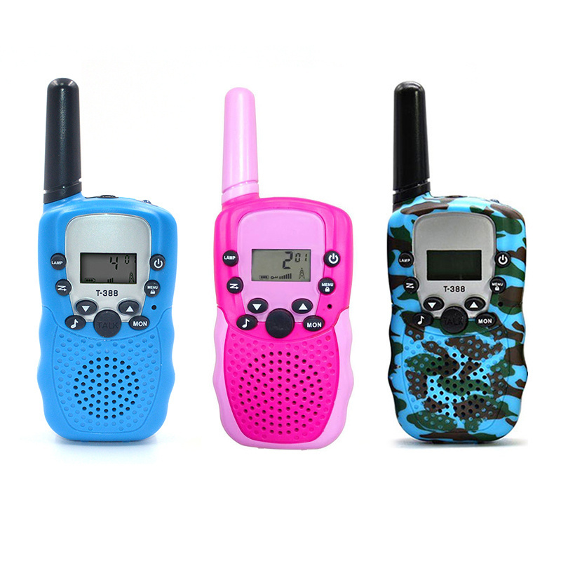 SUNJET 2024 Children Walkie-talkie 22 Channel Long Range Outdoor Two Way Radio  Mini Walkie Talkie For Kids