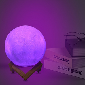 RGB Remote Control USB Rechargeable Moon Globe Decor Ambient Lighting Lunar Glow LED Moon Light 3D Moon Lamp