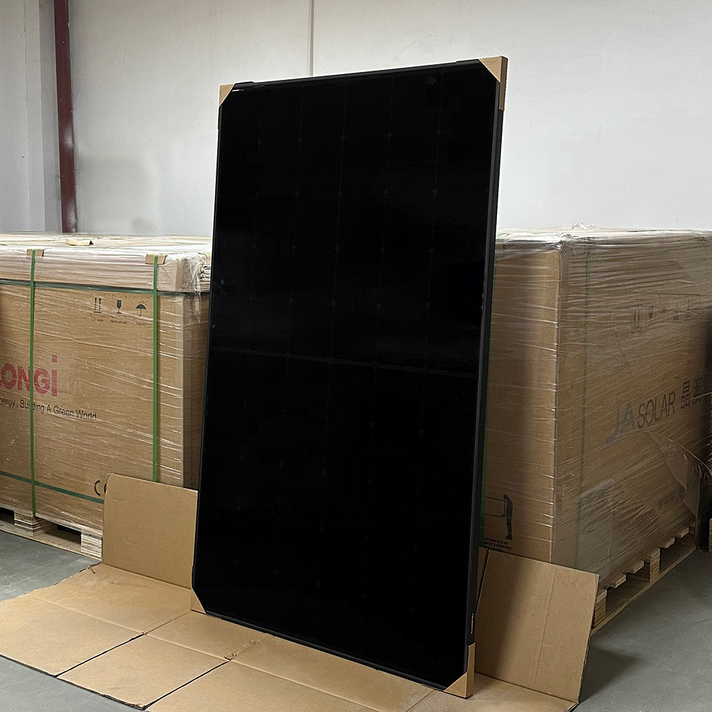 Top one Longi all black 400w 410w for solar plant project use solar panel