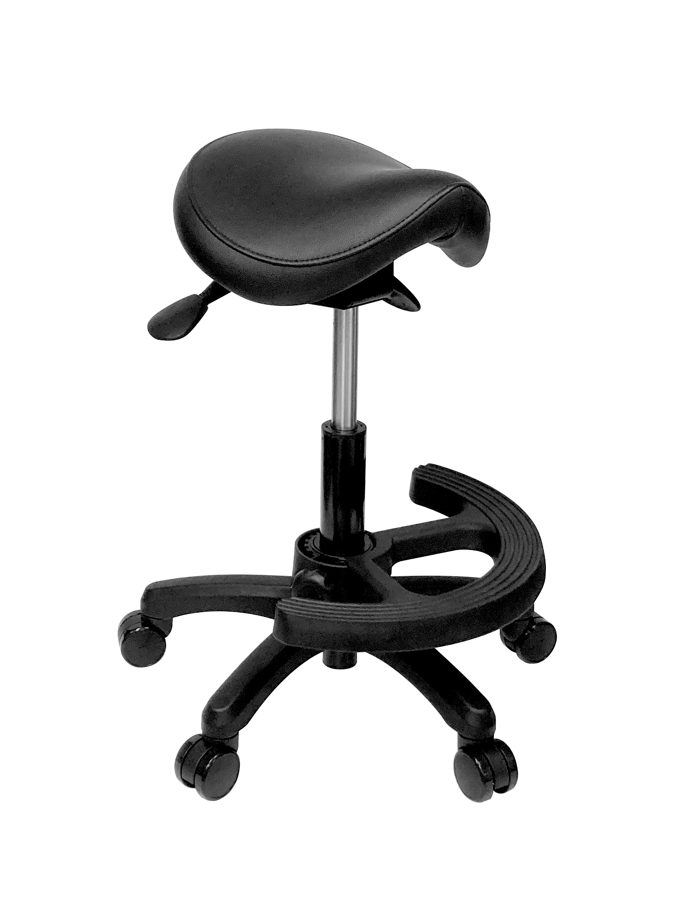 Height and footrest adjustable sitting stool saddle task chair for spa dental medical clinic