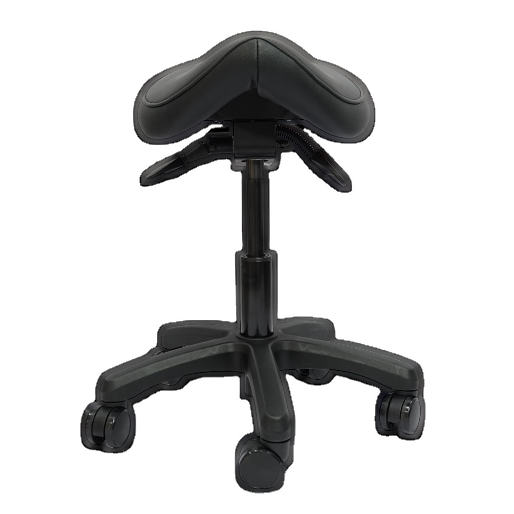 Ergonomic adjustable height saddle task chair swivel stool rolling chair