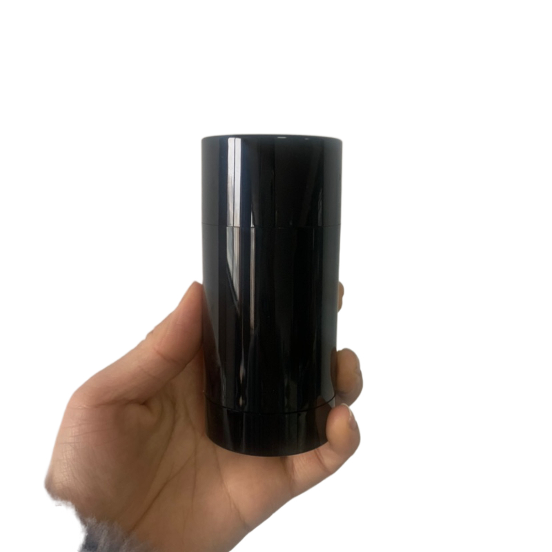 Factory stock 75g white black clear deodorant stick container packaging/AS plastic sunstick tube bottom filling