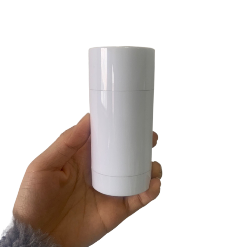 Factory stock 75g white black clear deodorant stick container packaging/AS plastic sunstick tube bottom filling