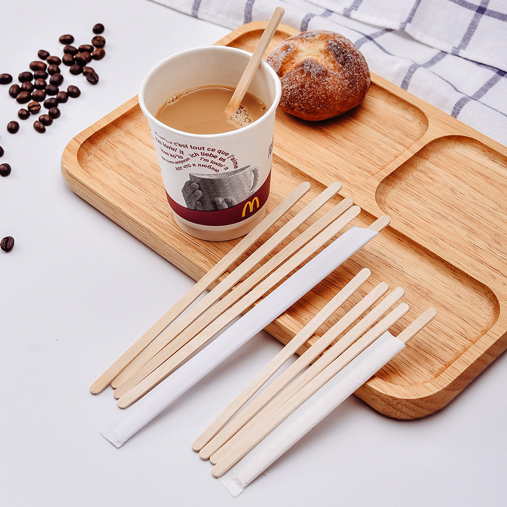 Flexible plastic coffee stir stick