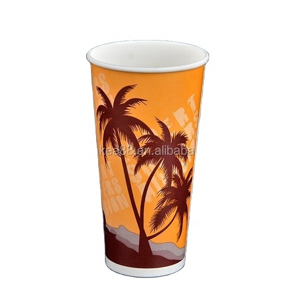 Food & Beverage Packaging Single Wall 24 Oz Cold Drink Paper Custom Logo Soda Cups