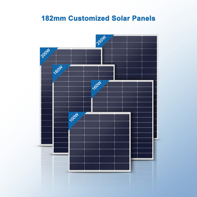 Customized Solar Panel 100w 120 watt 150wp 200wp 250w 300w solar panel 180v solar panel 160w solar module free sample