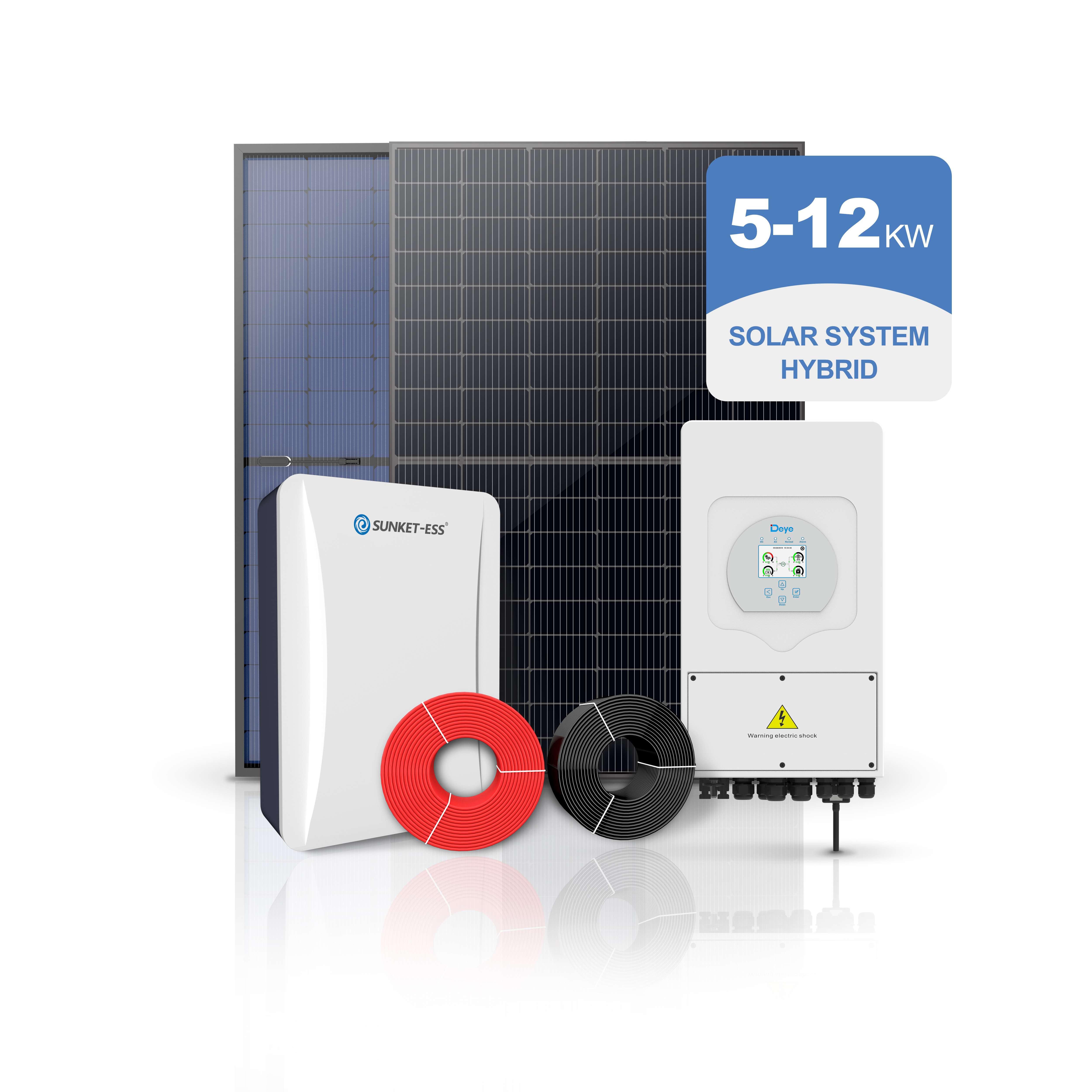 solar panel system 5kw 10kw 15kw 5000w solar photovoltaic system 5kw solar power kit on hybrid grid solar energy system