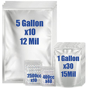 Stand up zip lock resealable aluminum aluminum foil sachet packaging  back seal aluminum snack bag