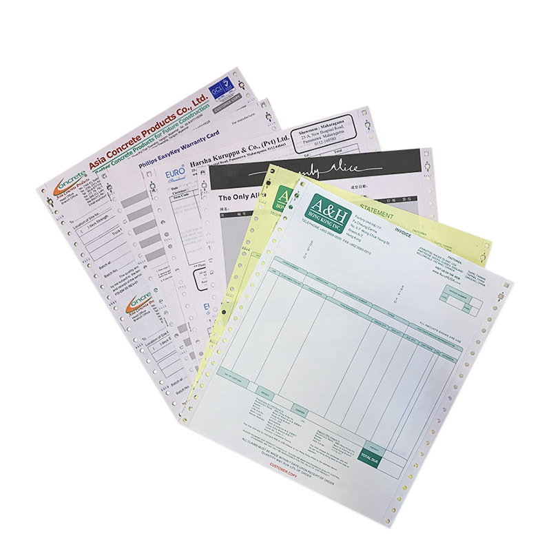 Sunkey Custom Sales Order Book Receipt Invoice 1 2 3 4 5 6 Ply 9.5x11 Inch NCR Computer Continuous Carbonless Paper