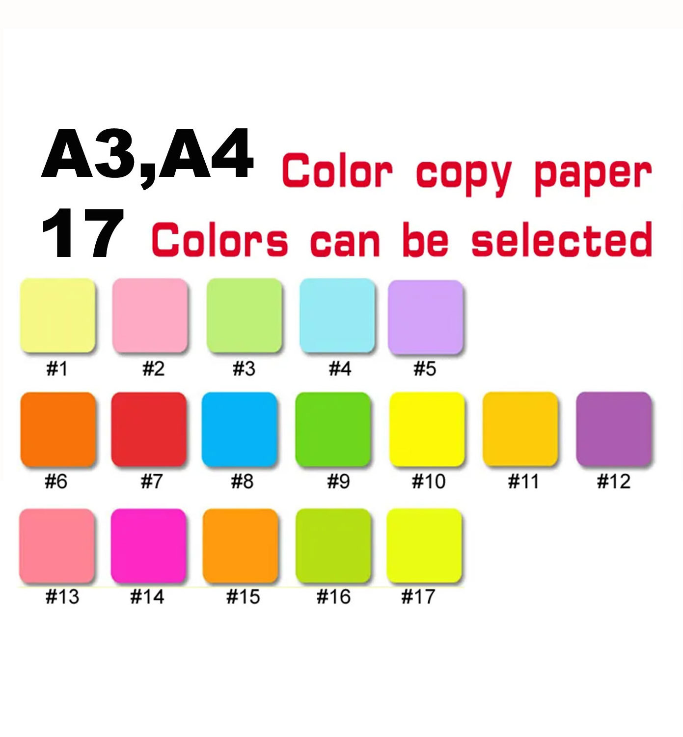 A Grade NCR Multi Color Carbonless 8 1/2 x 11 in 21.3 lb Bond Copy Wood Free Offset Art Colour Paper for  Laser Ink Jet Printer