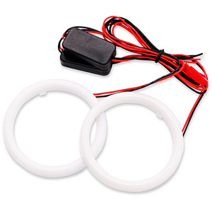 Halo Ring For Car Headlight Fog Lamp COB 2835 SMD White Red Green Amber Blue Pink Car LED Angel Eye Ring Light