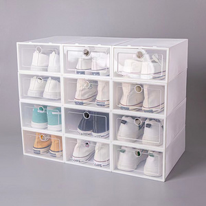 Shoe Storage Boxes Drawer Type Front Opening Organizer Shoes Container Women's Sneakers clothes stands & shoe racks