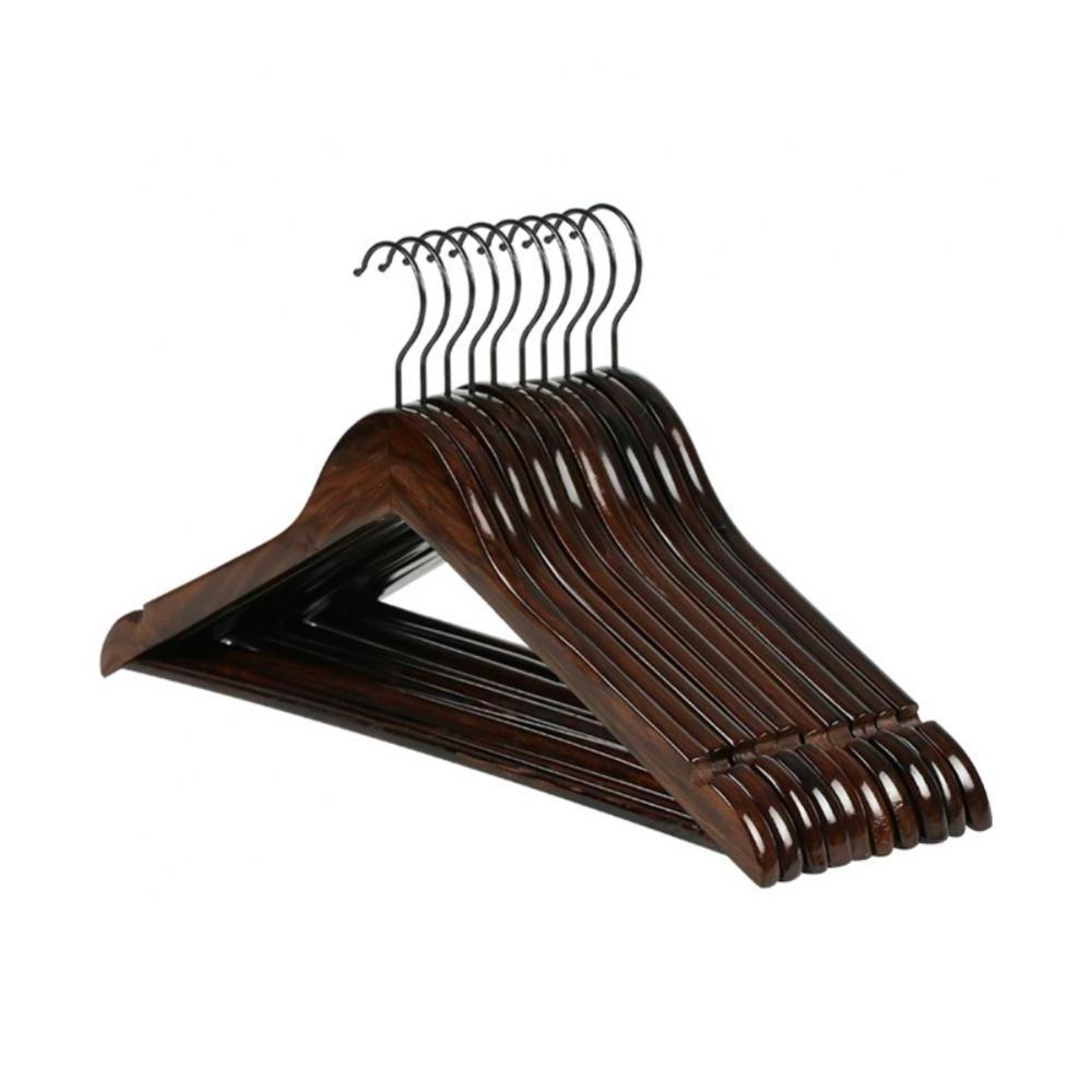 Shirt Hanger Wig Hangers Solid Wooden Hanger Flat Wood Vintage Single Clothing Organizer Modern clothes stands & shoe racks