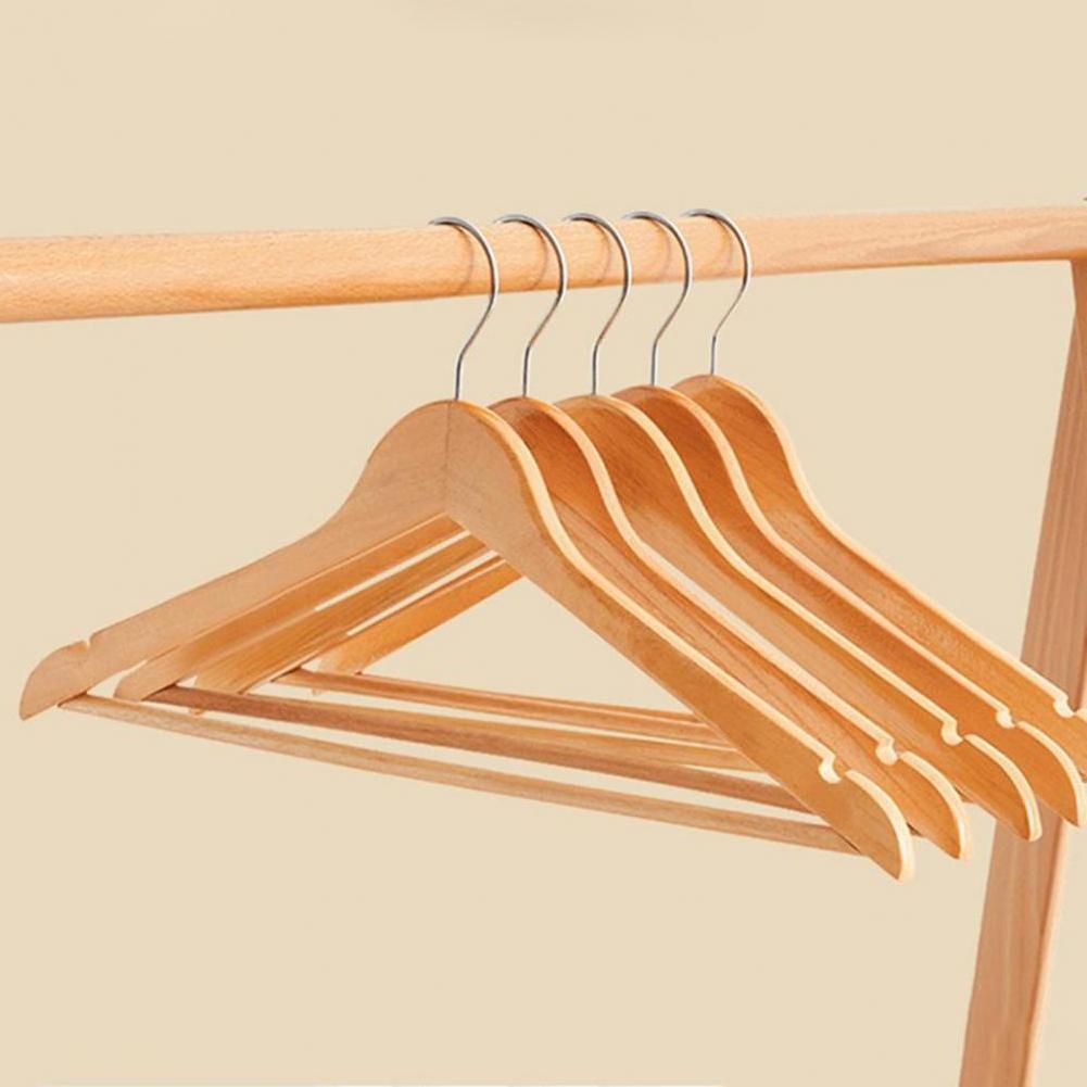 Shirt Hanger Wig Hangers Solid Wooden Hanger Flat Wood Vintage Single Clothing Organizer Modern clothes stands & shoe racks