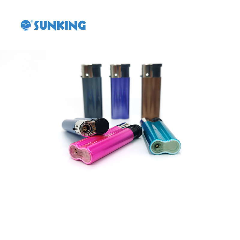 2024 new product Metal jet lighter High Quality Electronic Windproof Gas cigarette lighter jet flame gas lighter