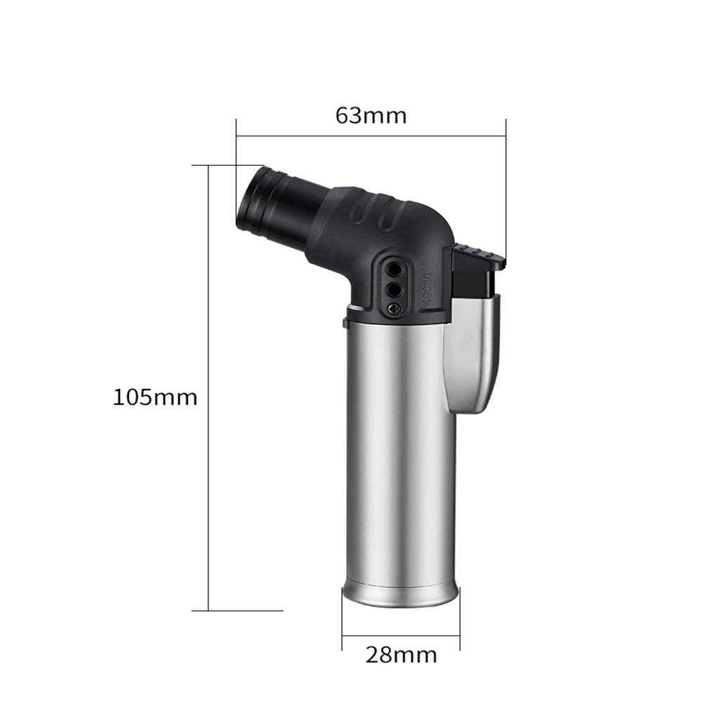 Torch lighter with metallic  triple jet flame for cigar mini handle lighter for women