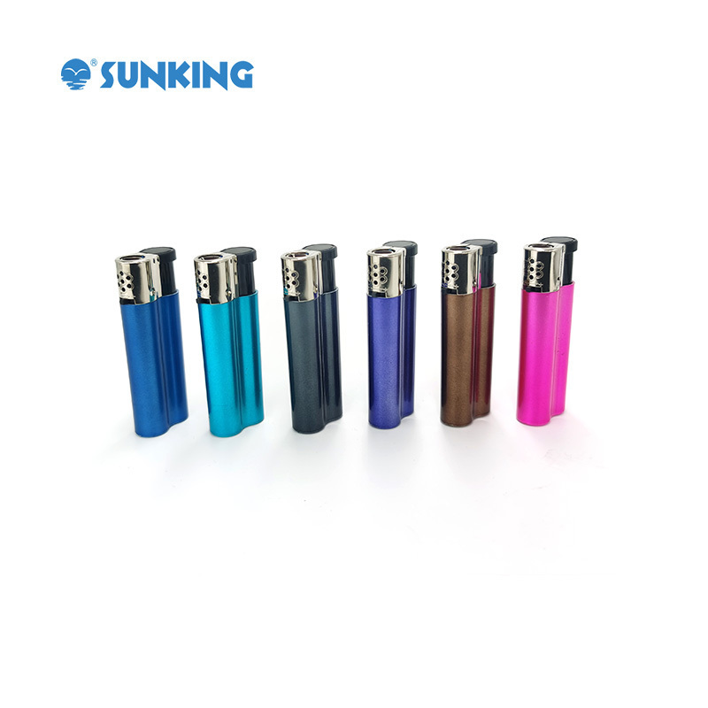 2024 new product Metal jet lighter High Quality Electronic Windproof Gas cigarette lighter jet flame gas lighter