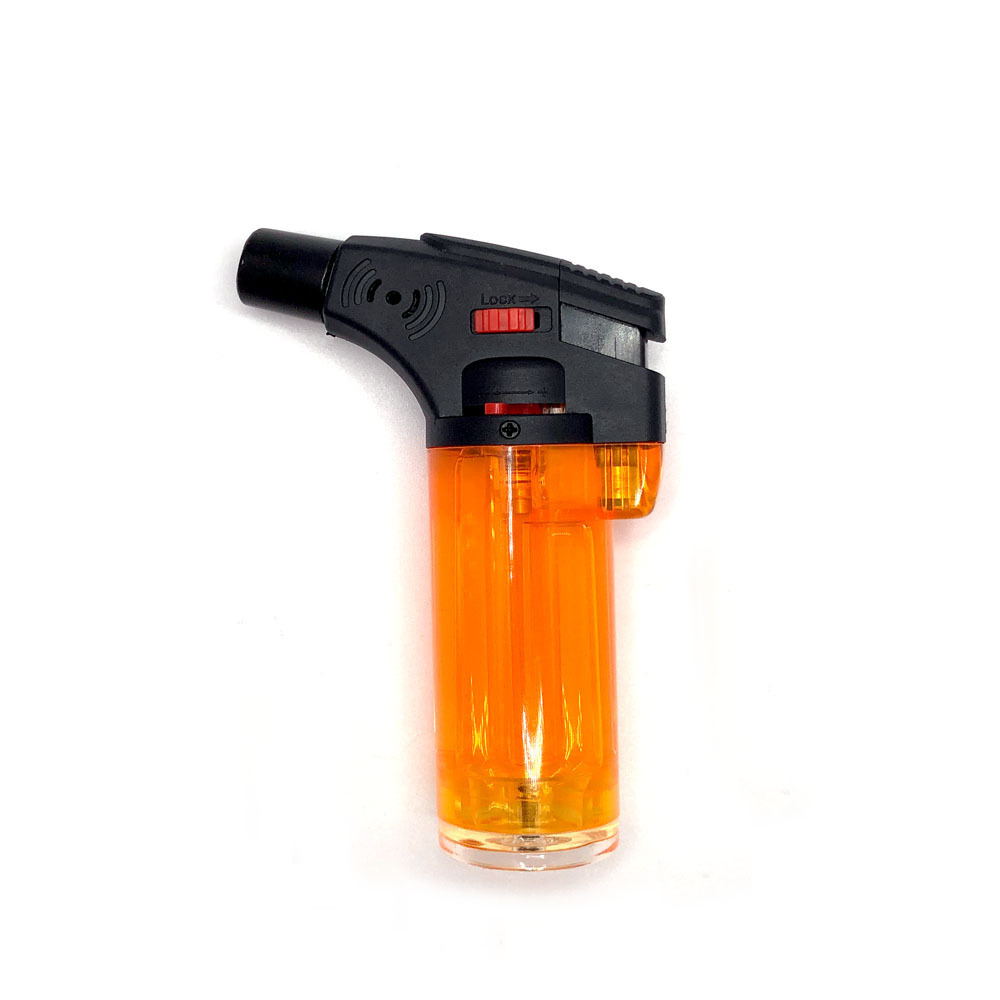 Plastic jet lighter for cigar torch lighter for barbecue single jet flame butane