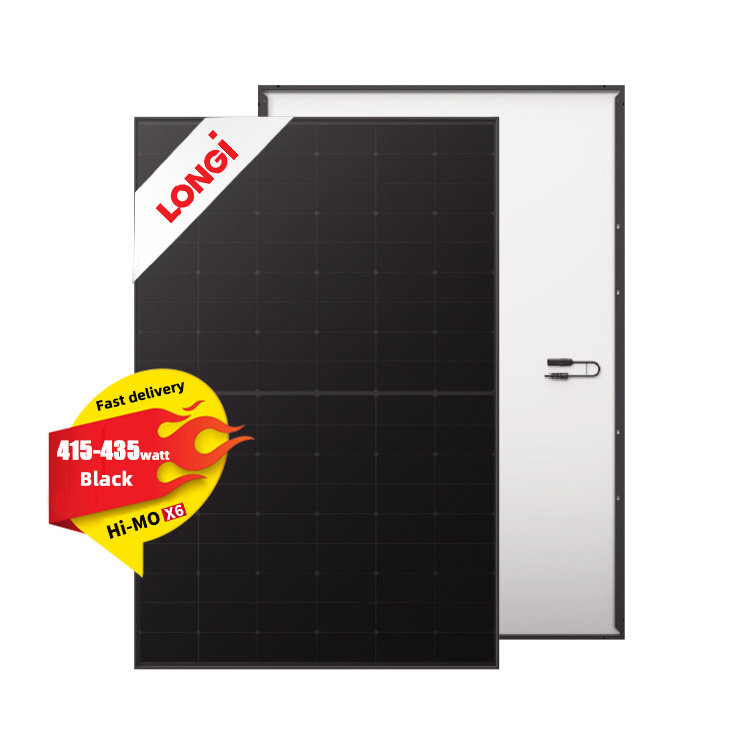 All black Best Price LONGi Hi-MO 6 Explorer LR5-54HTB 415-435M Half Cell Technology Black LONGi Solar Panel