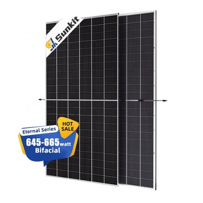 SUNKIT deepblue 4.0  645w 660w 665w Bifacial n type Solar Panel A grade Tier 1 From Factory