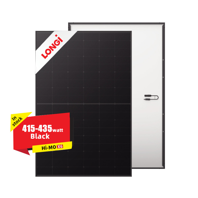 All black Best Price LONGi Hi-MO 6 Explorer LR5-54HTB 415-435M Half Cell Technology Black LONGi Solar Panel