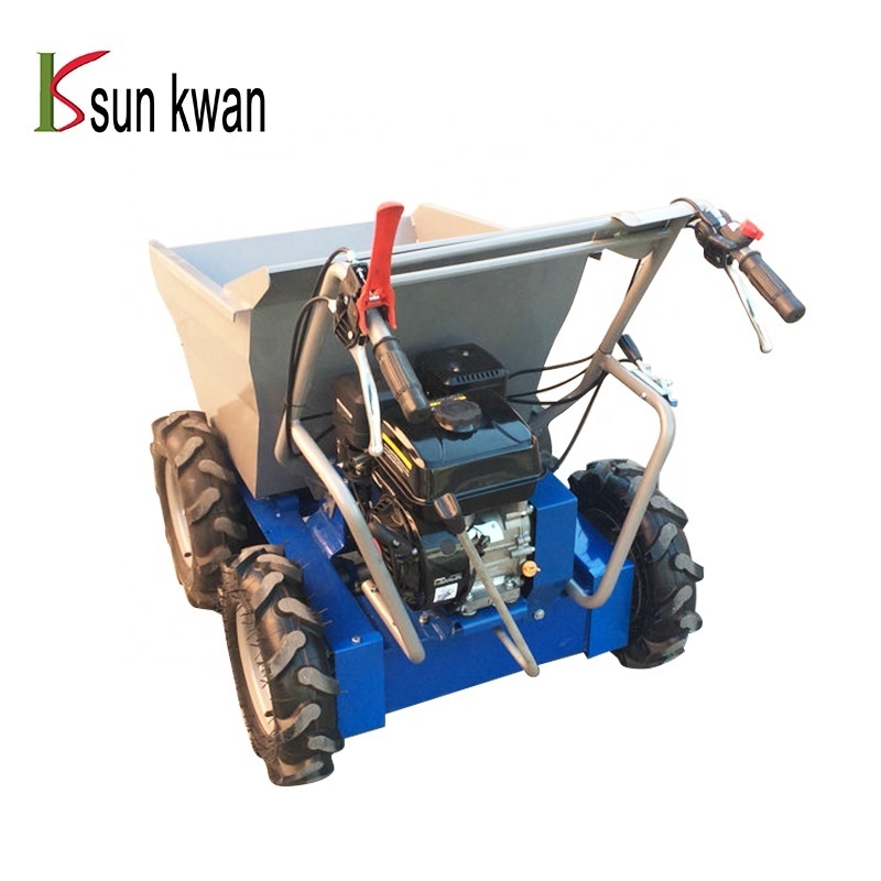 Factory wholesale price Honda engine 4 wheels mining electric crawler tracked mini dumper 500kg