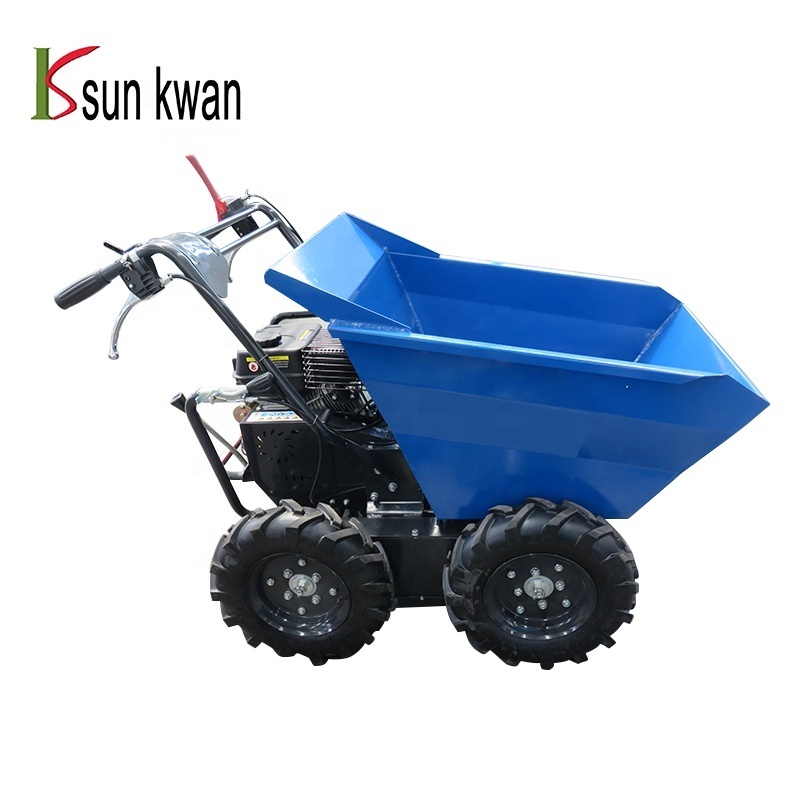 Factory wholesale price Honda engine 4 wheels mining electric crawler tracked mini dumper 500kg