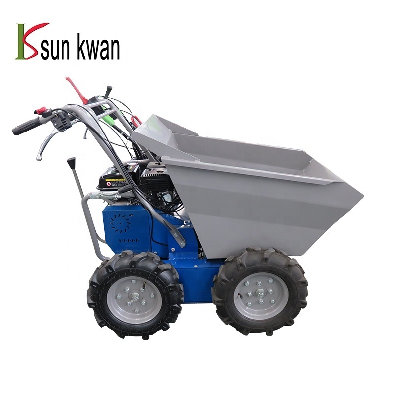 Factory wholesale price Honda engine 4 wheels mining electric crawler tracked mini dumper 500kg