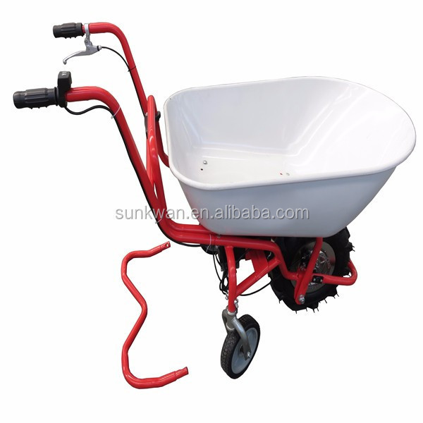 garden use gas powered three wheel construction tracked wheelbarrow