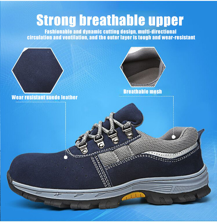 Men'S Steel Toe Cap Work Safety Shoes Men Indestructible Safety Shoes Lightweight Industrial Construction Shoe Mens Winter Boots