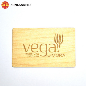 Customized Blank RFID Smart Chip Rfid Wooden Card Laser Engraved NFC Wood Business Card