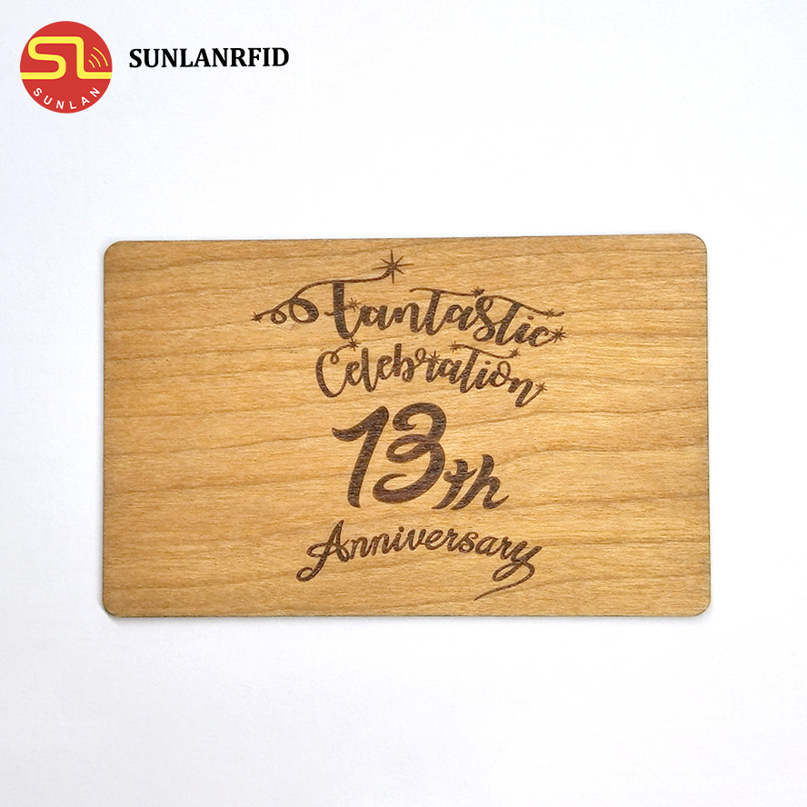 Customized Blank RFID Smart Chip Rfid Wooden Card Laser Engraved NFC Wood Business Card