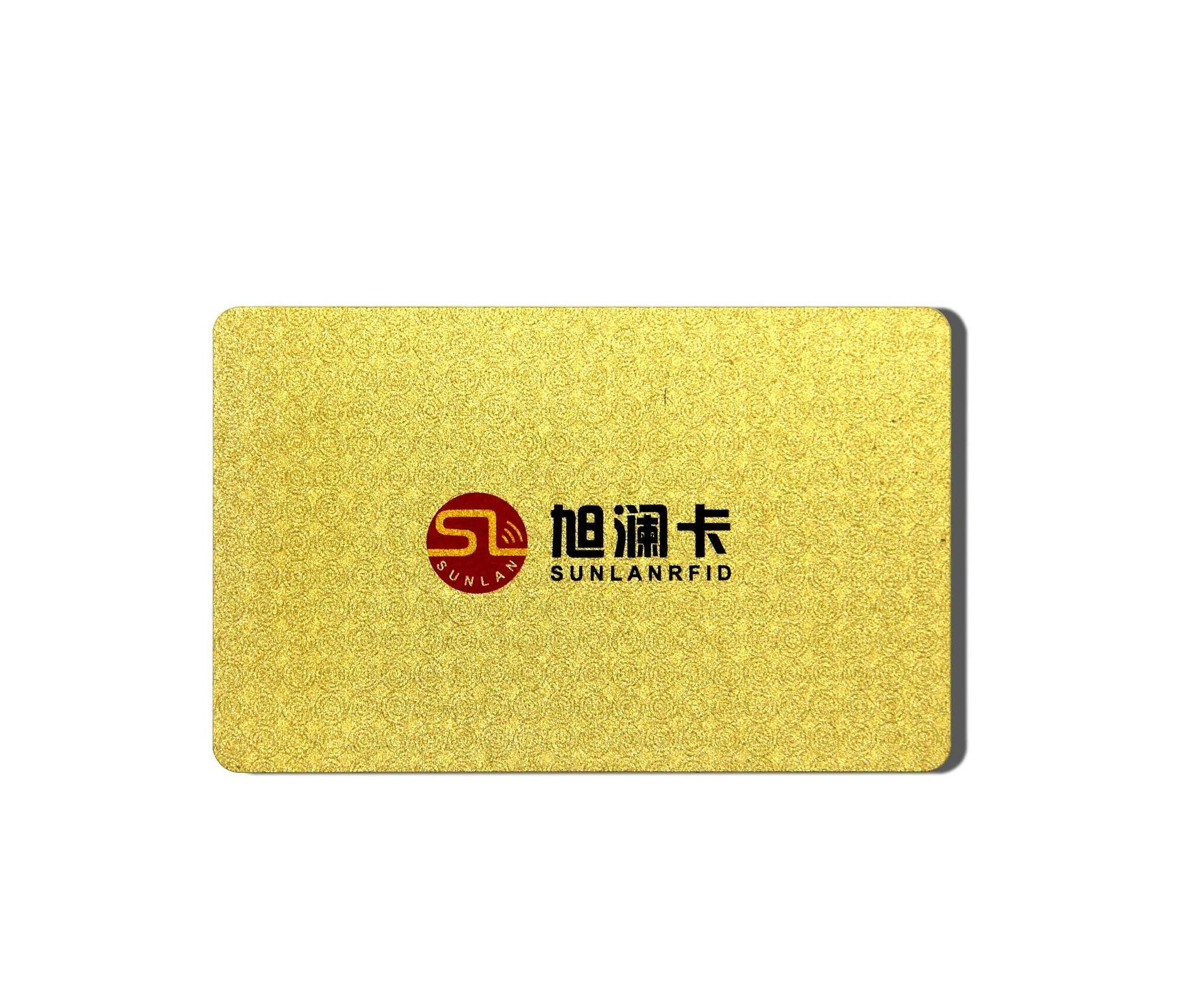 Sunlan Hf 860-960mhz  Nfc Metallic Golden smart Key Card For Business